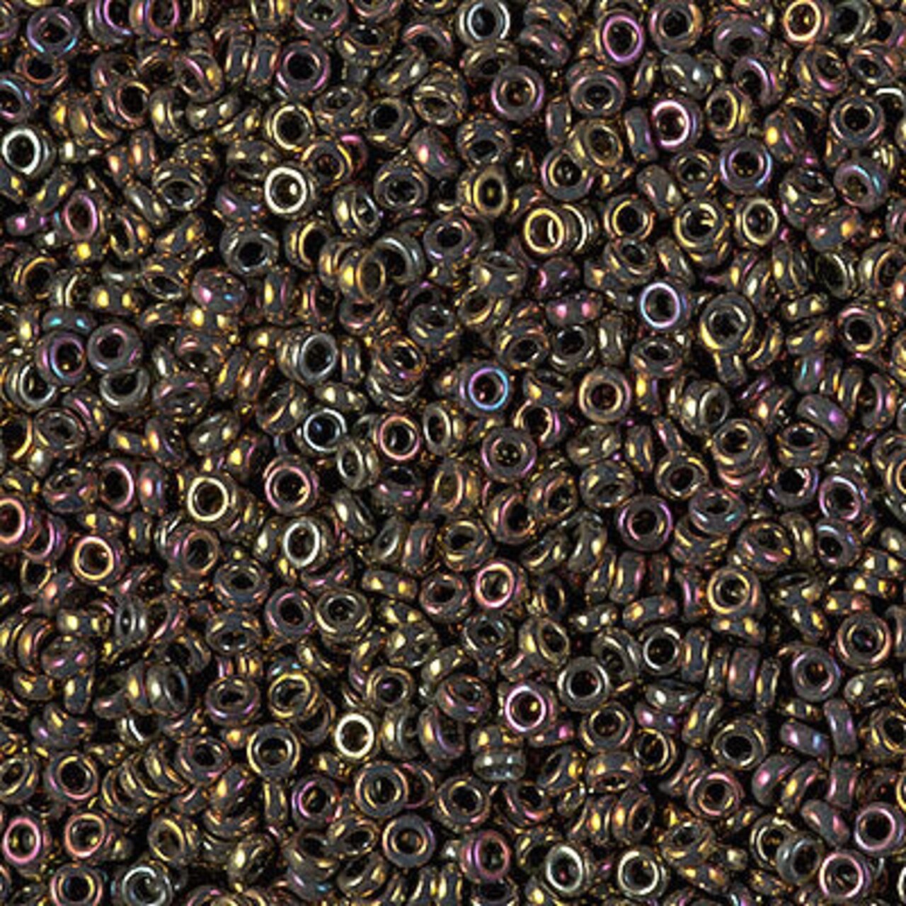 Miyuki 2.2mm Spacer Bead, Metallic Gold Iris, SPR2-0462, 7 grams